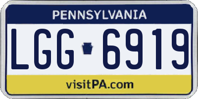 PA license plate LGG6919