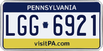 PA license plate LGG6921