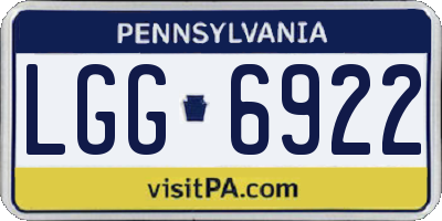PA license plate LGG6922