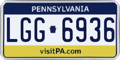 PA license plate LGG6936