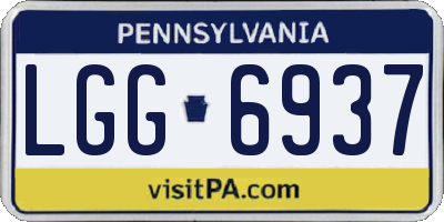 PA license plate LGG6937