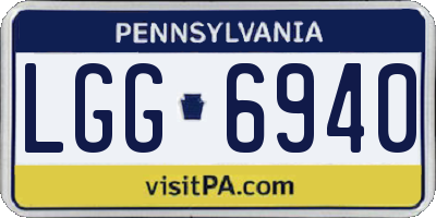 PA license plate LGG6940