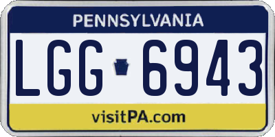 PA license plate LGG6943
