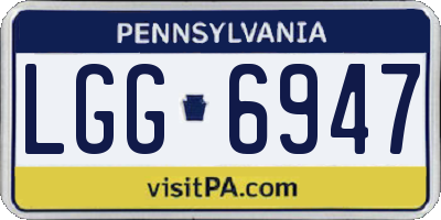 PA license plate LGG6947