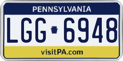 PA license plate LGG6948