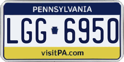 PA license plate LGG6950