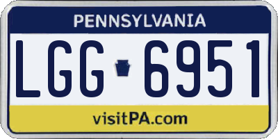 PA license plate LGG6951