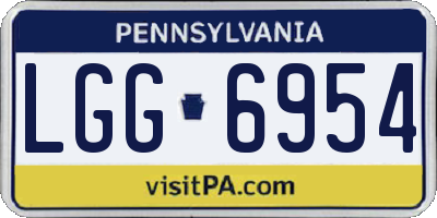 PA license plate LGG6954