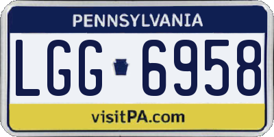 PA license plate LGG6958