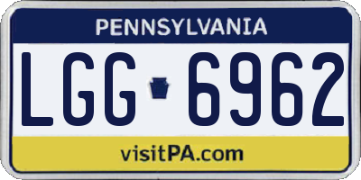 PA license plate LGG6962
