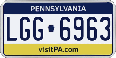 PA license plate LGG6963