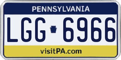 PA license plate LGG6966