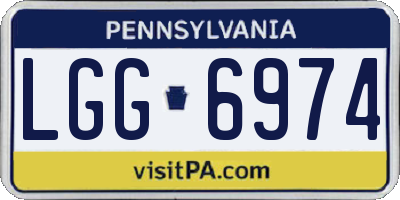 PA license plate LGG6974