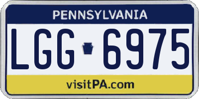 PA license plate LGG6975
