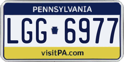 PA license plate LGG6977