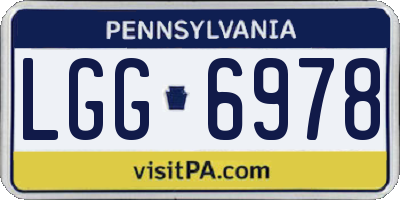 PA license plate LGG6978