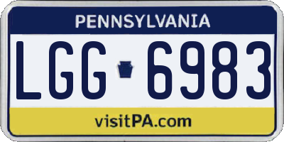 PA license plate LGG6983