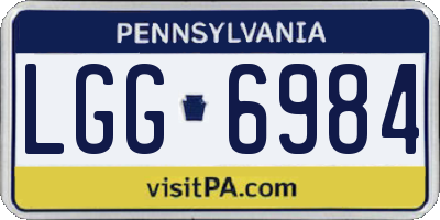 PA license plate LGG6984