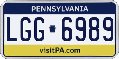 PA license plate LGG6989