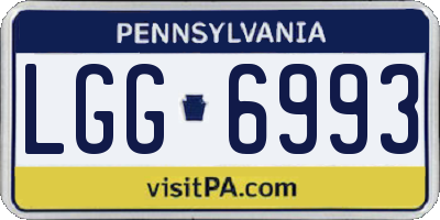 PA license plate LGG6993