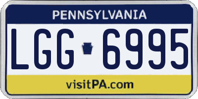 PA license plate LGG6995