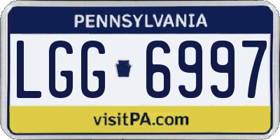 PA license plate LGG6997