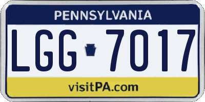 PA license plate LGG7017
