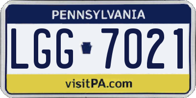 PA license plate LGG7021