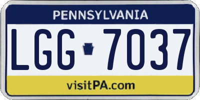 PA license plate LGG7037