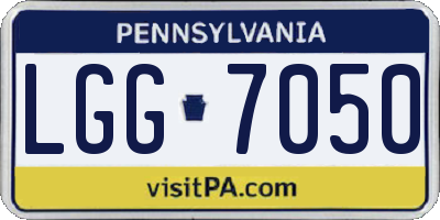 PA license plate LGG7050