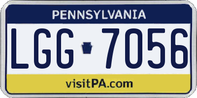 PA license plate LGG7056