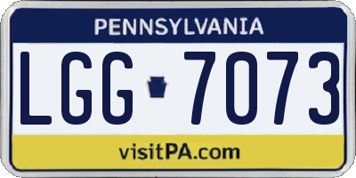PA license plate LGG7073