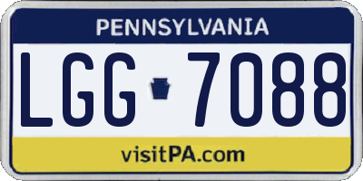PA license plate LGG7088