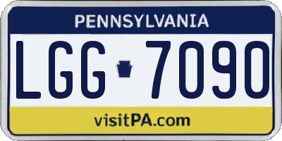 PA license plate LGG7090