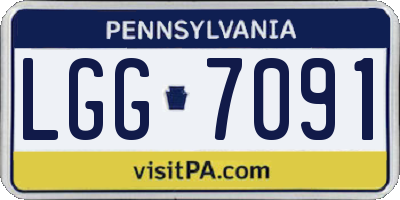 PA license plate LGG7091