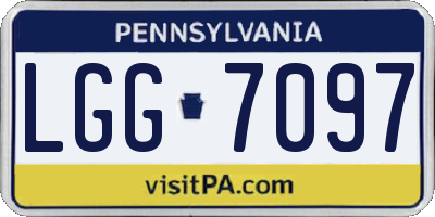PA license plate LGG7097