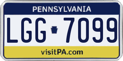 PA license plate LGG7099