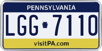 PA license plate LGG7110