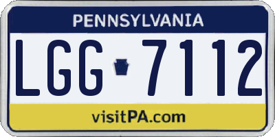 PA license plate LGG7112
