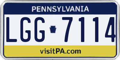 PA license plate LGG7114