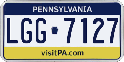 PA license plate LGG7127