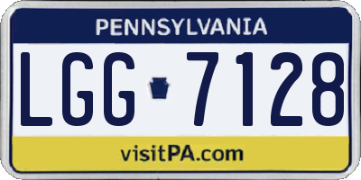 PA license plate LGG7128