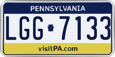 PA license plate LGG7133