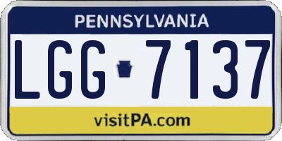 PA license plate LGG7137