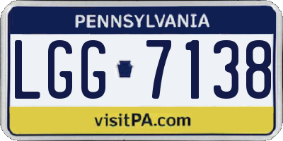 PA license plate LGG7138