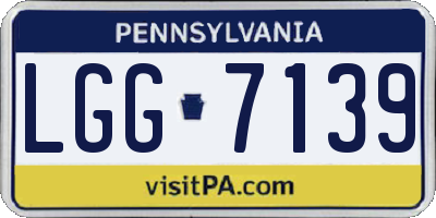 PA license plate LGG7139