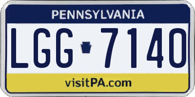 PA license plate LGG7140