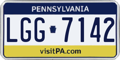 PA license plate LGG7142