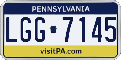 PA license plate LGG7145