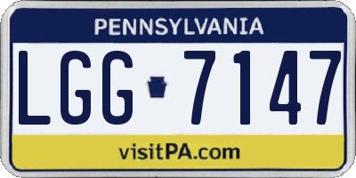 PA license plate LGG7147